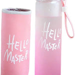 👋😊HELLO master frosted glass water bottle 480ml👋😊