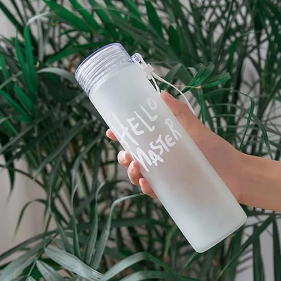 👋😊HELLO master frosted glass water bottle 480ml👋😊