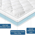 Waterproof Mattress Protector, Cloud Soft Plush Mattress Cover, Overfilled Mattress Pad, Fitted Pocket Fits Up to 18 Inch, Machine Washable Bed Cover, White Full