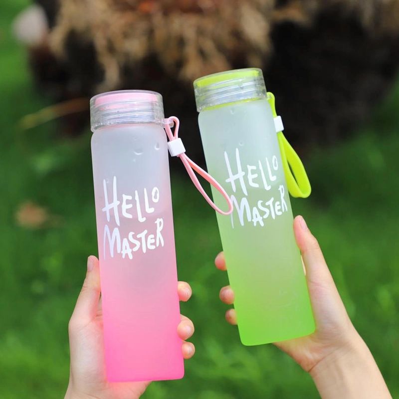 👋😊HELLO master frosted glass water bottle 480ml👋😊